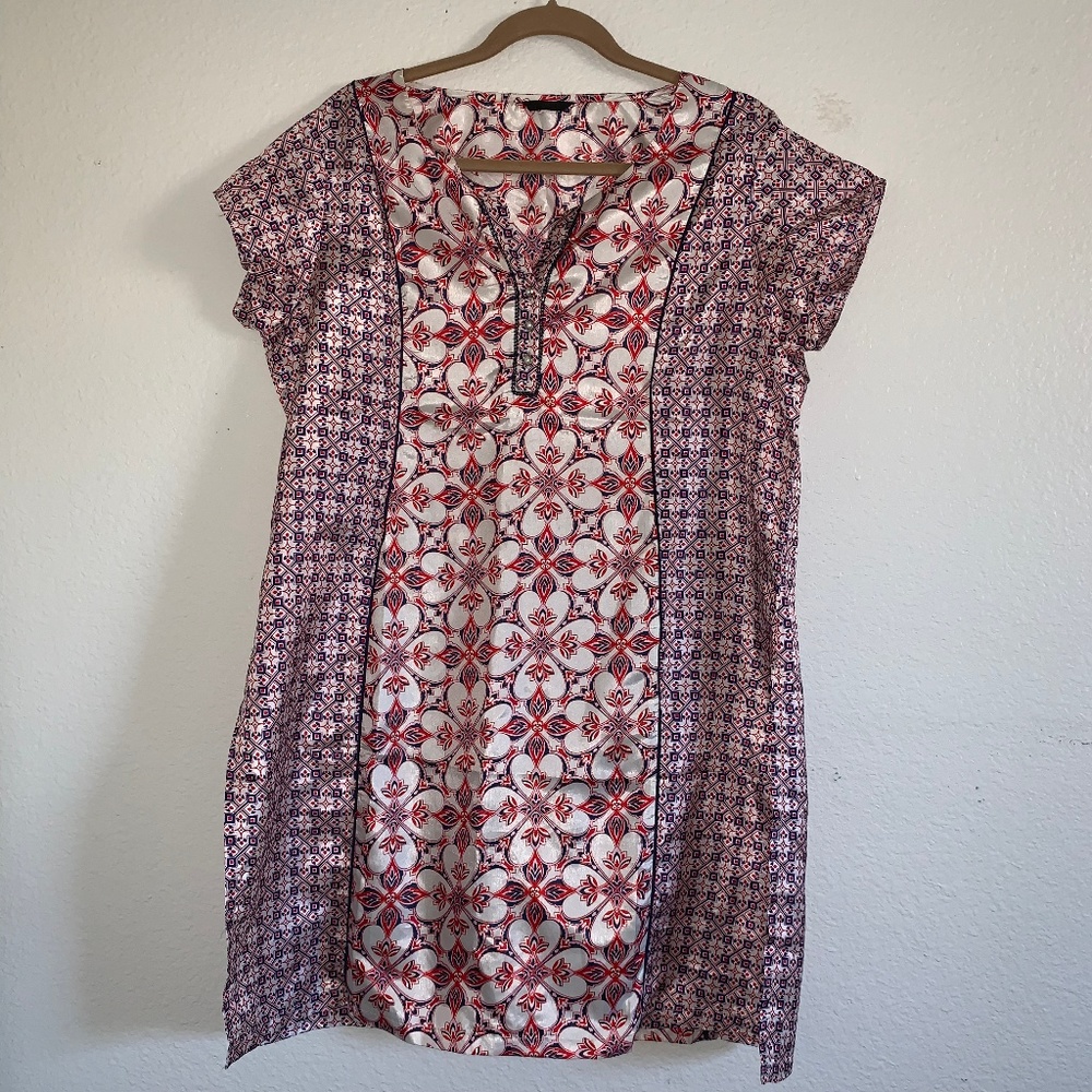 Wishful Moroccan Print Tunic Top Swim Suit Coverup